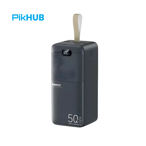 Remax RPP-117 Piloteer Series 50000mAh 27W Fast Charging Power Bank -Black Color